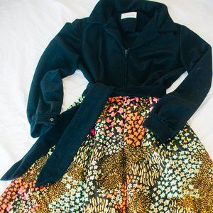 Evelyn Pearson 1970's Quilted Hostess Dress